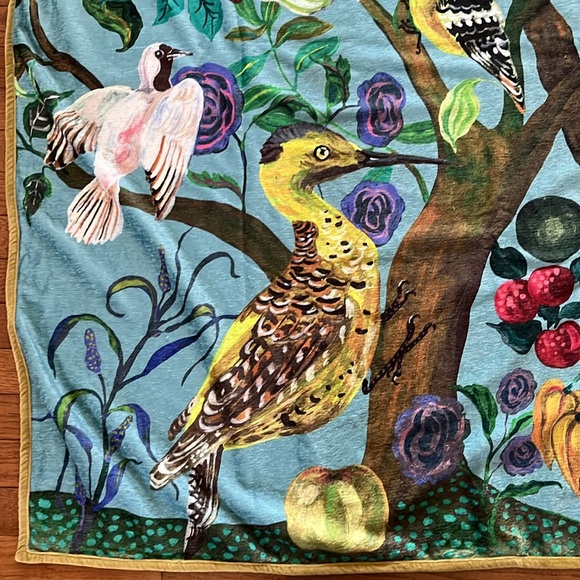 Price is Firm🕊️ NWT Anthro Nathalie Lete Bird Throw Blanket - Picture 6 of 16